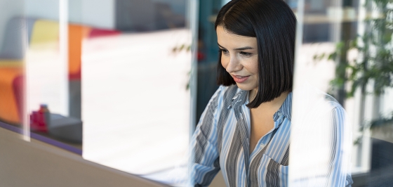 Business people works in the office with social distance because of pandemic