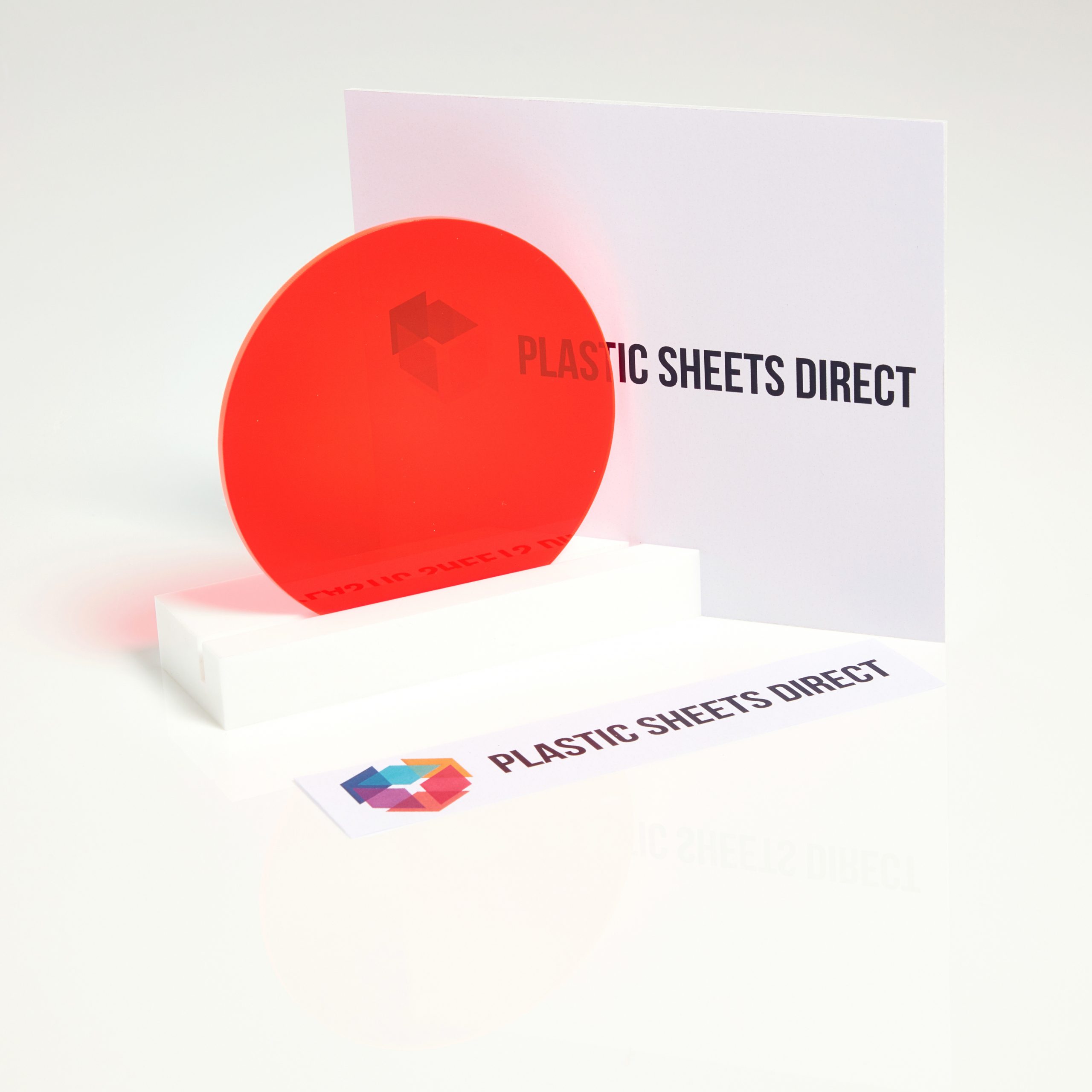PSD PERSPEX FLUORESCENT MARS RED 4T56 DISK0245