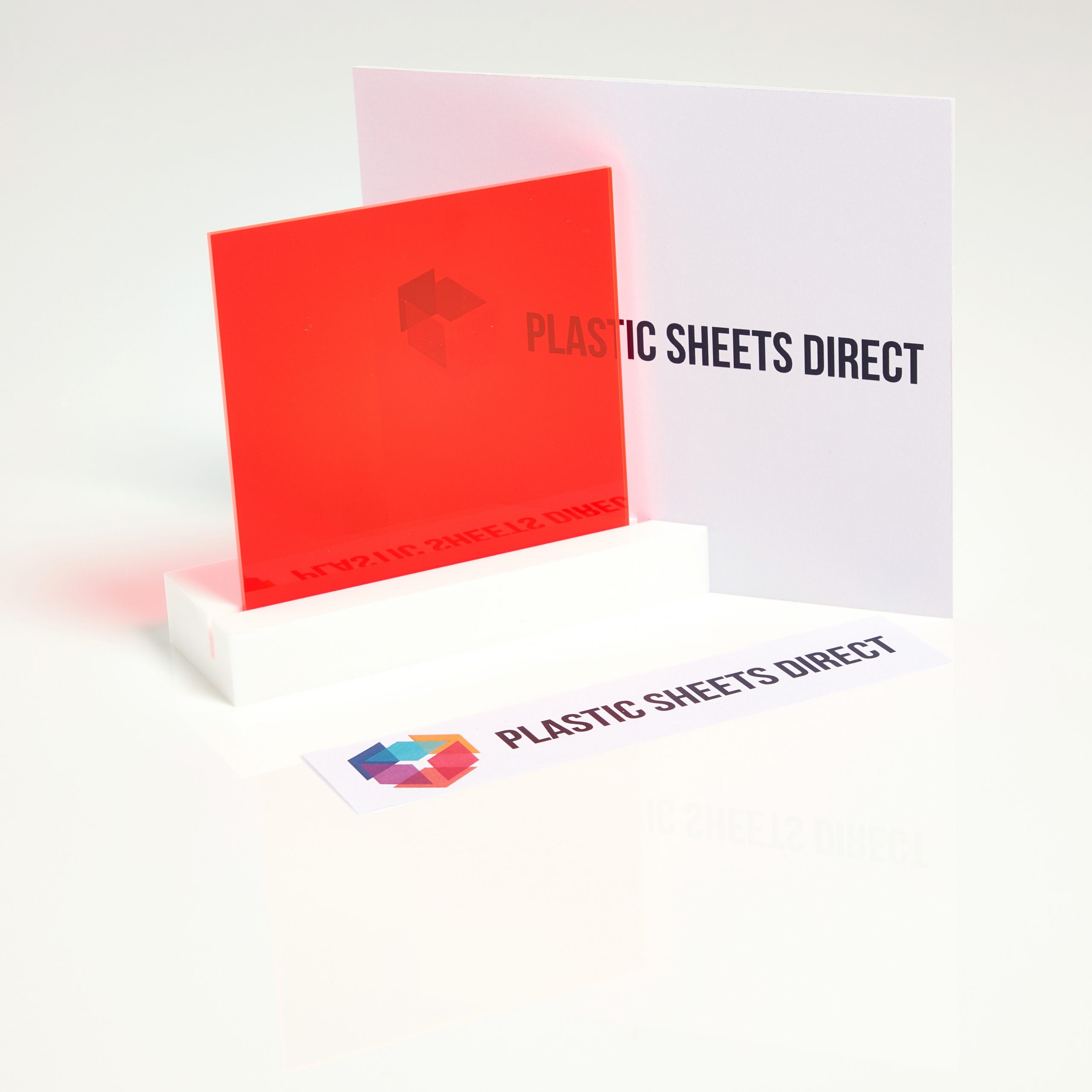 PSD PERSPEX FLUORESCENT MARS RED 4T56 DISK0249